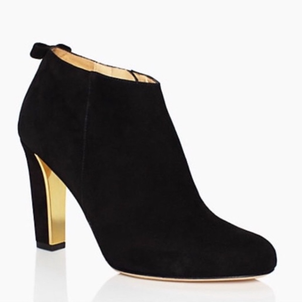 Kate Spade Suede Black Ankle Boots